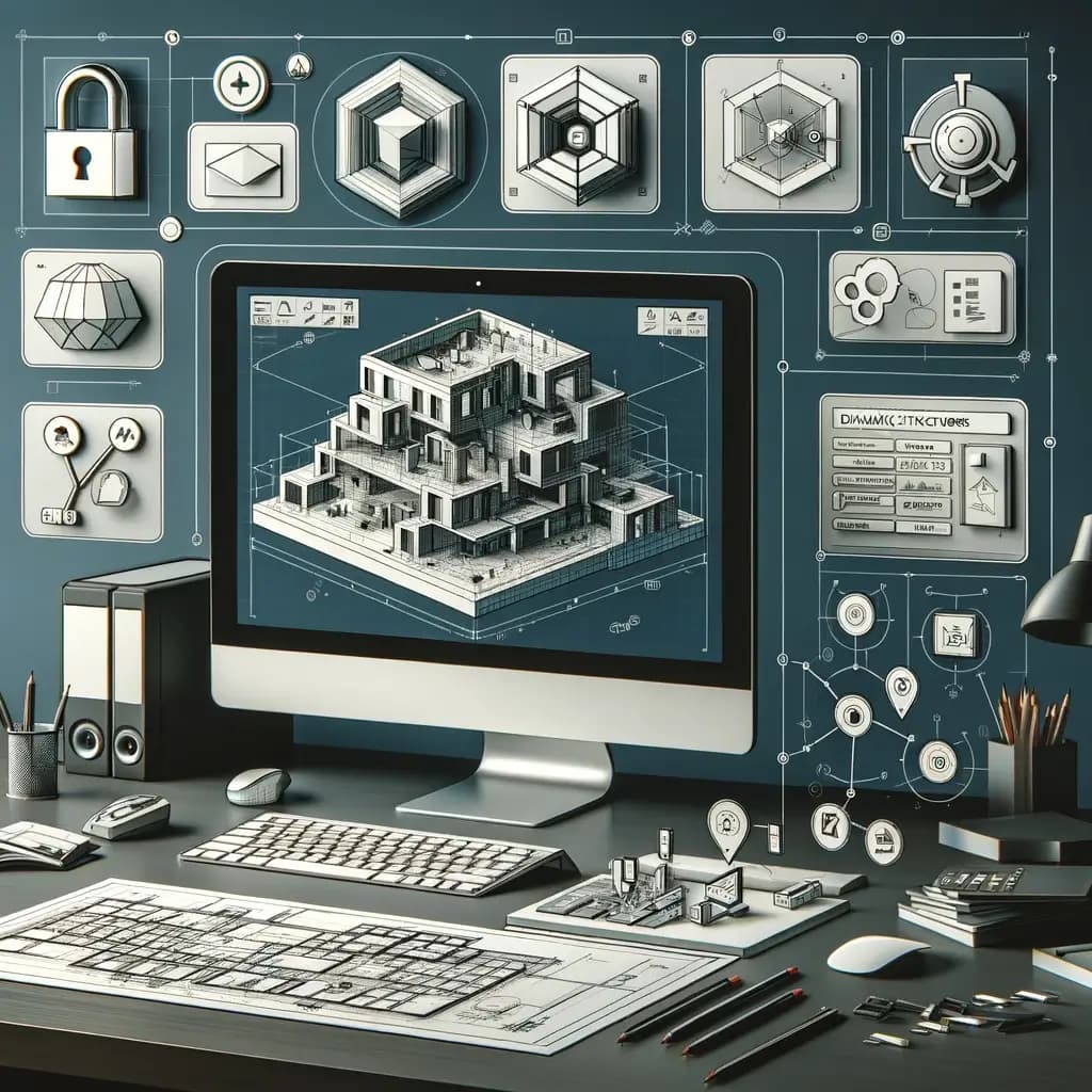 A detailed illustration representing a modern AutoCAD workflow.